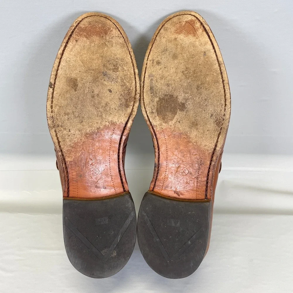 Allen Edmonds Warwick Monk Strap Dress Shoes Mens Size 9.5 D Brown Leather - USA